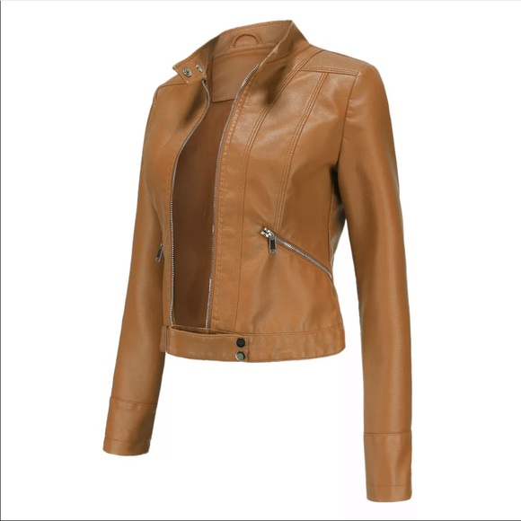 🎉New Fall Fashion Motto Biker PU Leather Jacket - Picture 2 of 13